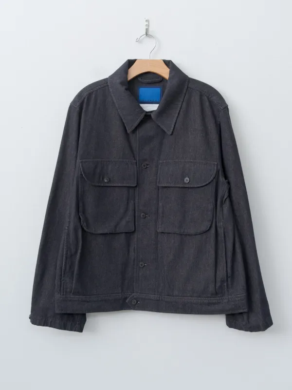 Cashmere Denim Trucker Jacket - Navy sold by Namu Shop