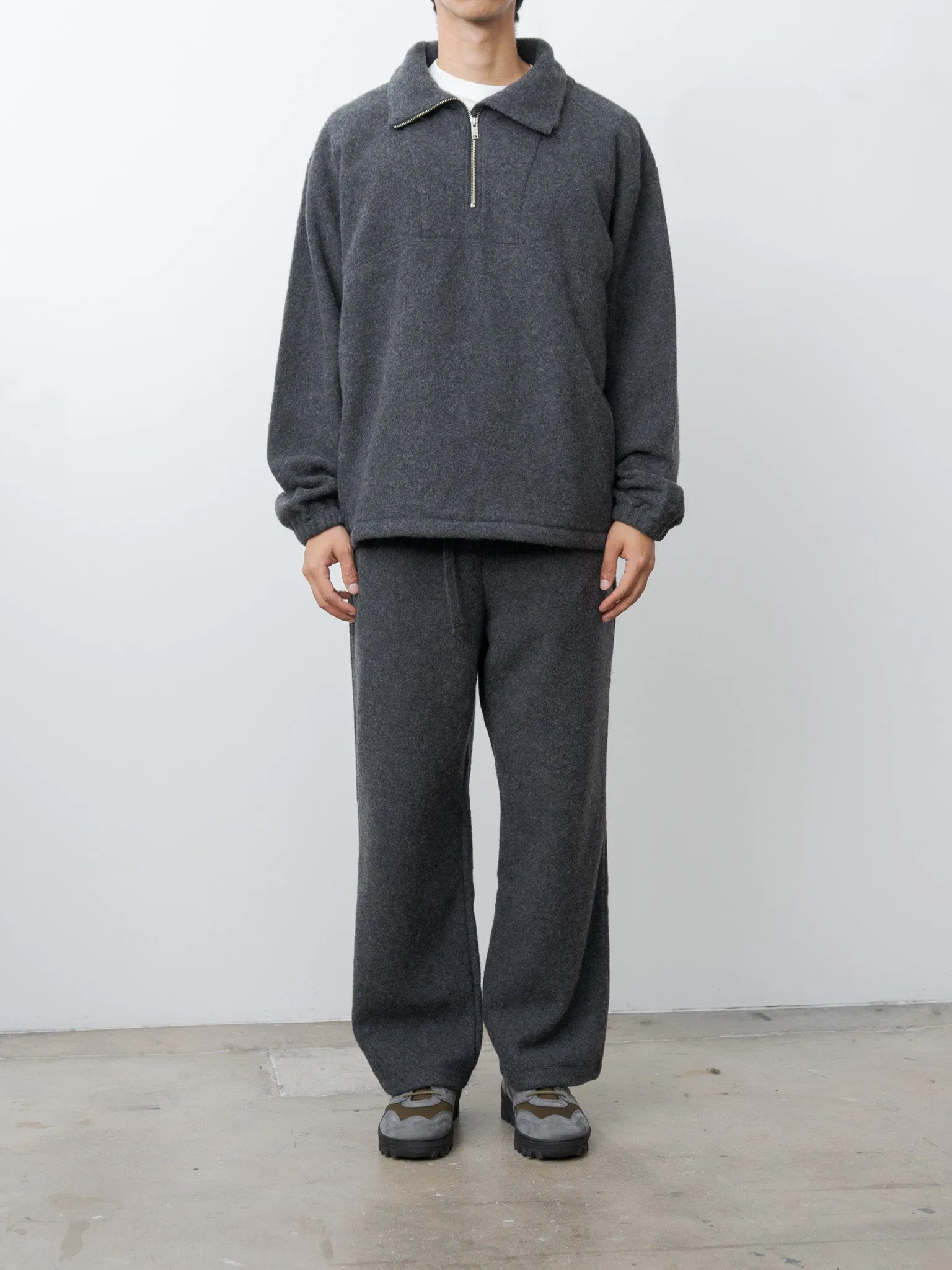 Wool Fleece Half Zip Pullover - Charcoal sold by Namu Shop product image thumbnail 2