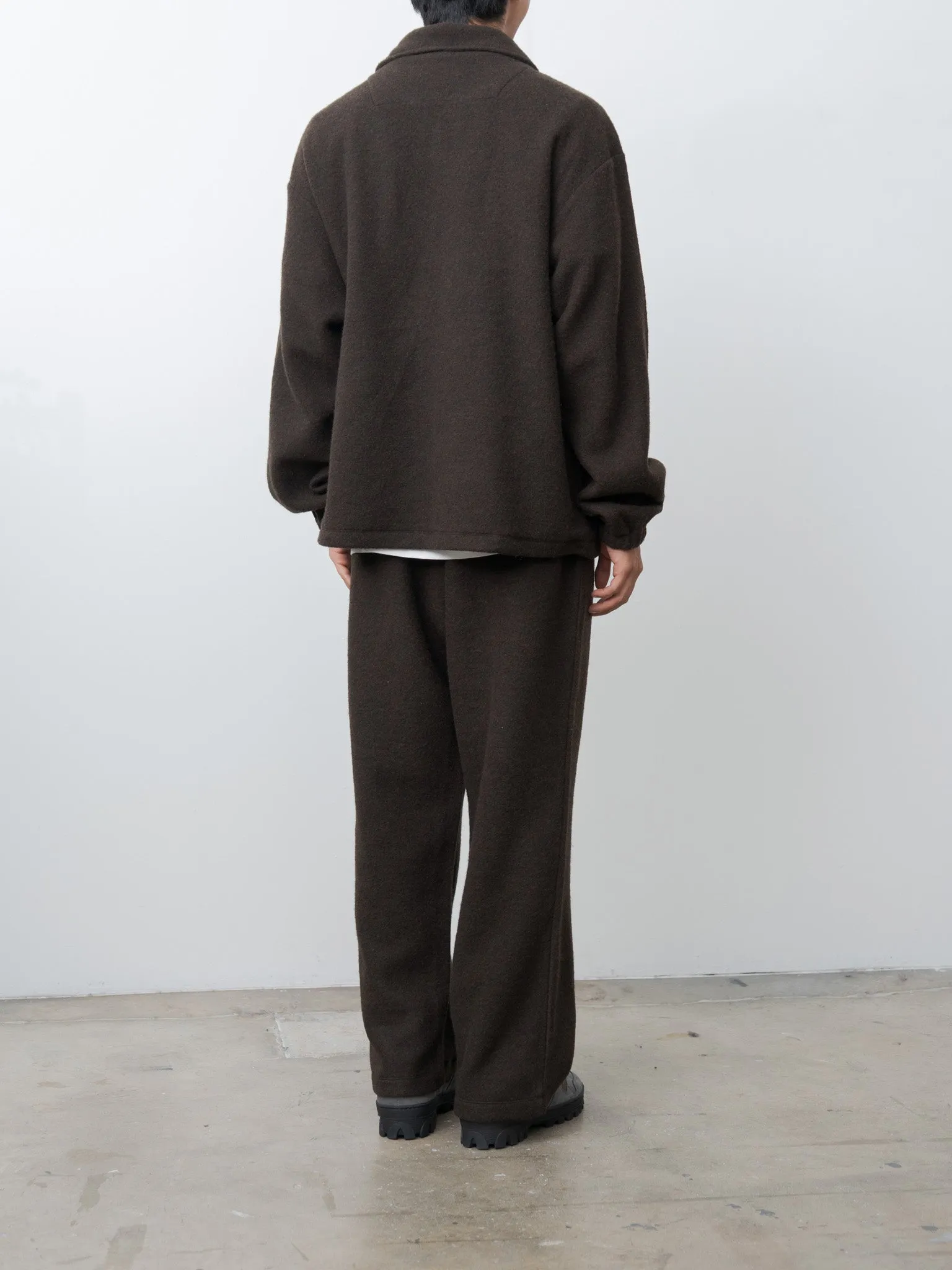 Wool Fleece Half Zip Pullover - Brown sold by Namu Shop product image thumbnail 4