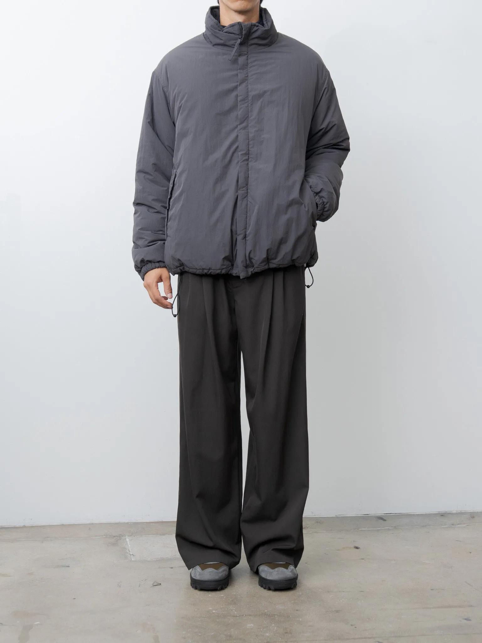 Nylon Puffer Blouson - Charcoal sold by Namu Shop product image thumbnail 3