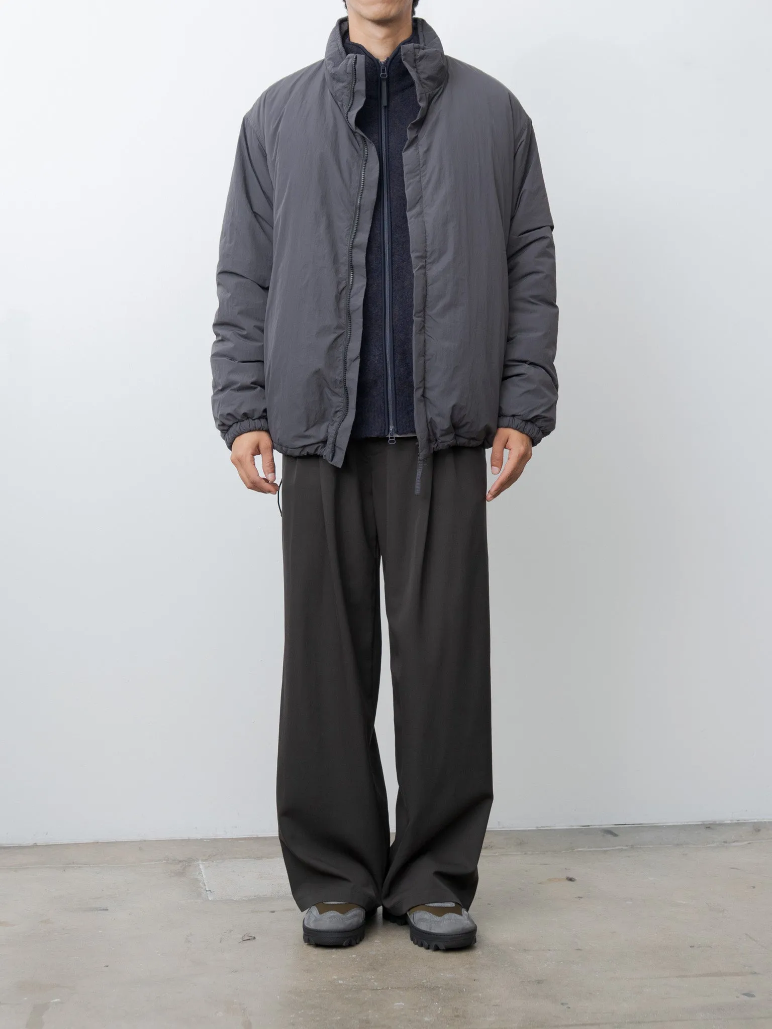 Nylon Puffer Blouson - Charcoal sold by Namu Shop product image thumbnail 2