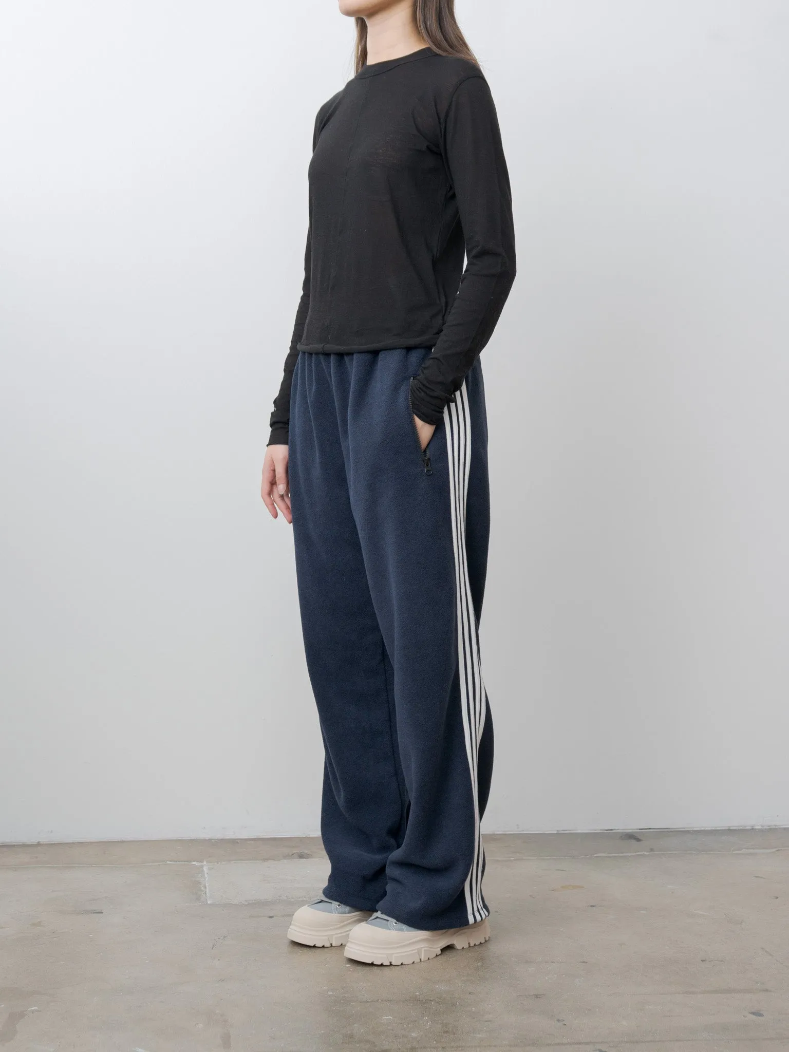 Fleece Loose Fit Track Pants - Navy sold by Namu Shop product image thumbnail 3