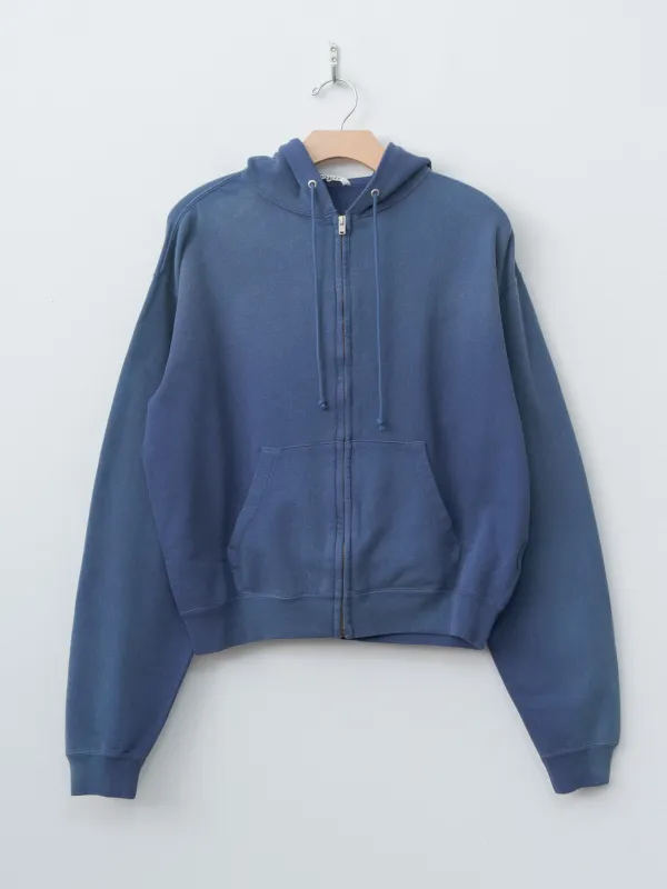 Product Dyed Pima Light Sweat Zip Parka - Light Navy sold by Namu Shop