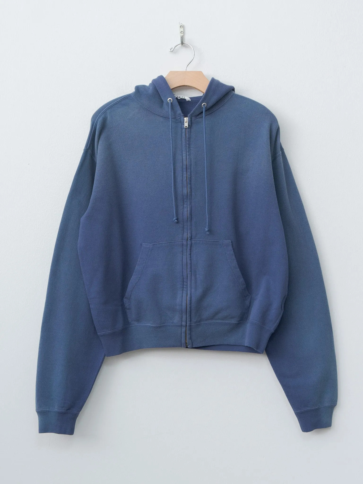 Product Dyed Pima Light Sweat Zip Parka - Light Navy sold by Namu Shop