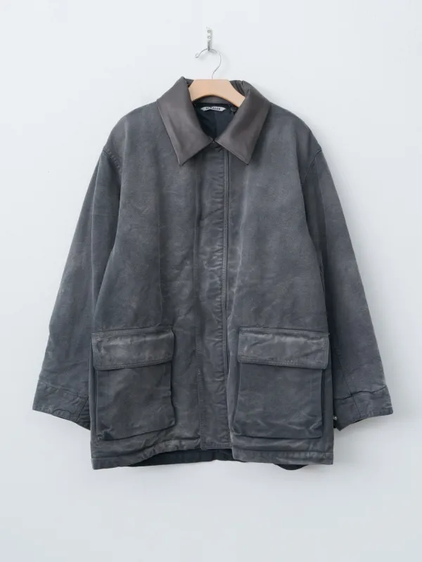 Product Dyed Organic Cotton Duck Blouson - Faded Black sold by Namu Shop