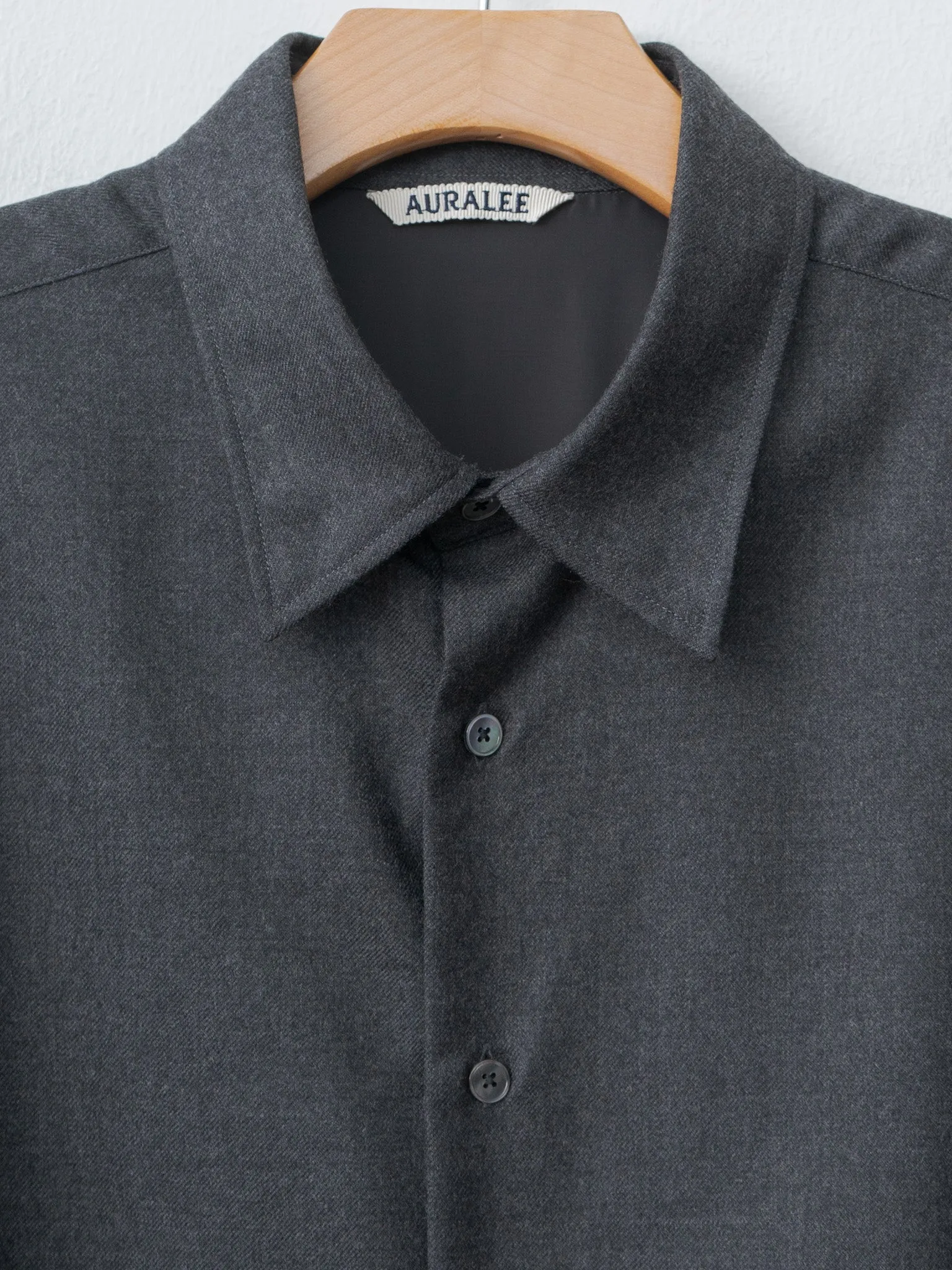 Super Light Wool Shirt - Top Charcoal sold by Namu Shop product image thumbnail 3
