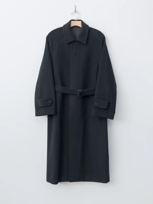 Super Fine Wool Mosser Soutien Collar Coat - Black sold by Namu Shop