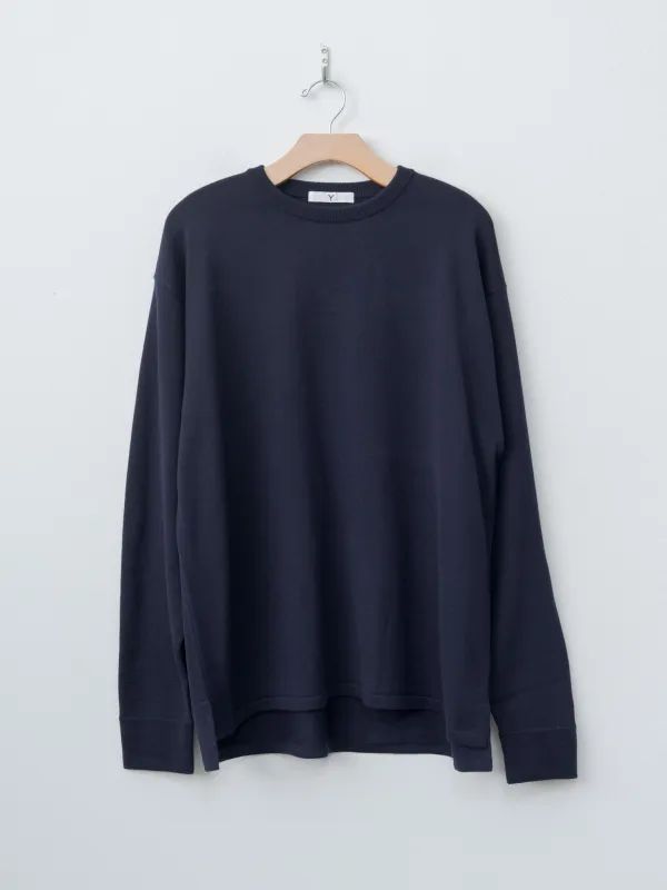 Nonmulesing Wool Knit P/O - Navy sold by Namu Shop