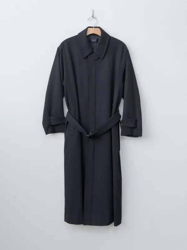 Wool Gaba Zip Coat - Navy sold by Namu Shop