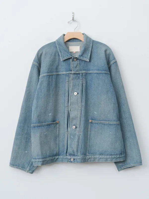 Pleats Jacket - Fade Indigo sold by Namu Shop