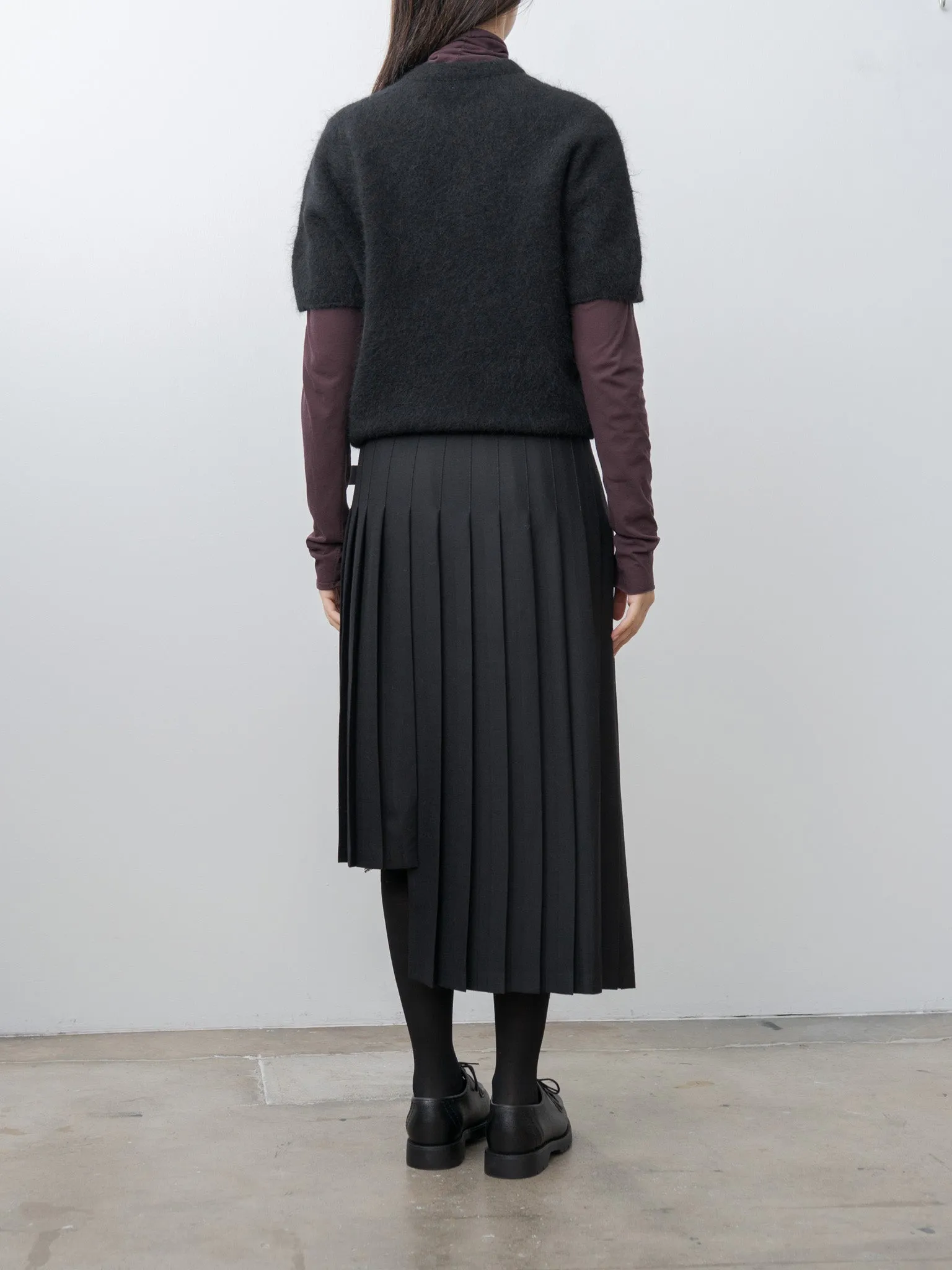 O'NEIL OF DUBLIN × UNFIL Worsted Wool Asymmetrical Kilt Skirt - Black sold by Namu Shop product image thumbnail 5