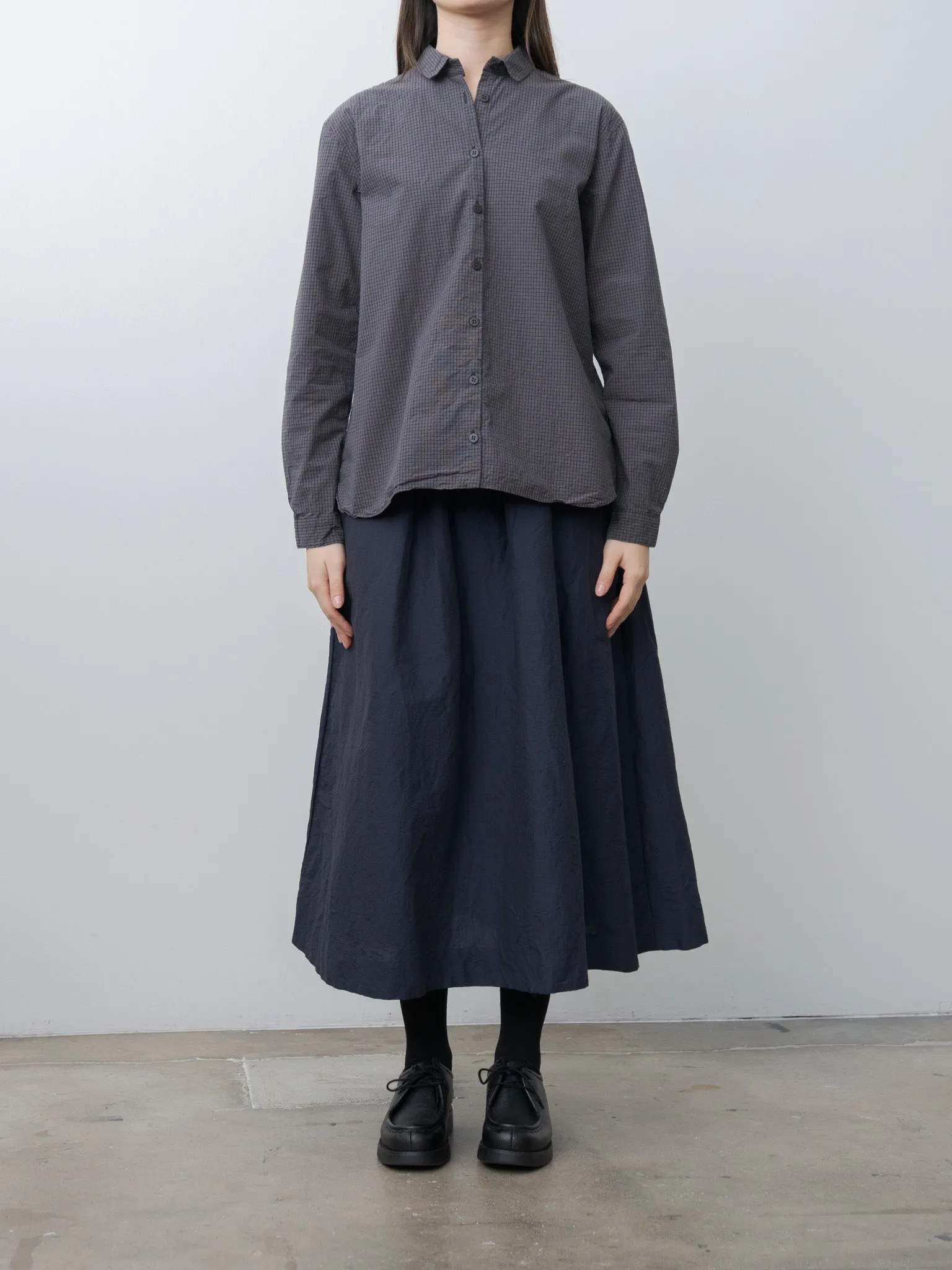 Loose Tyrol Shirt - Gray Check sold by Namu Shop product image thumbnail 2