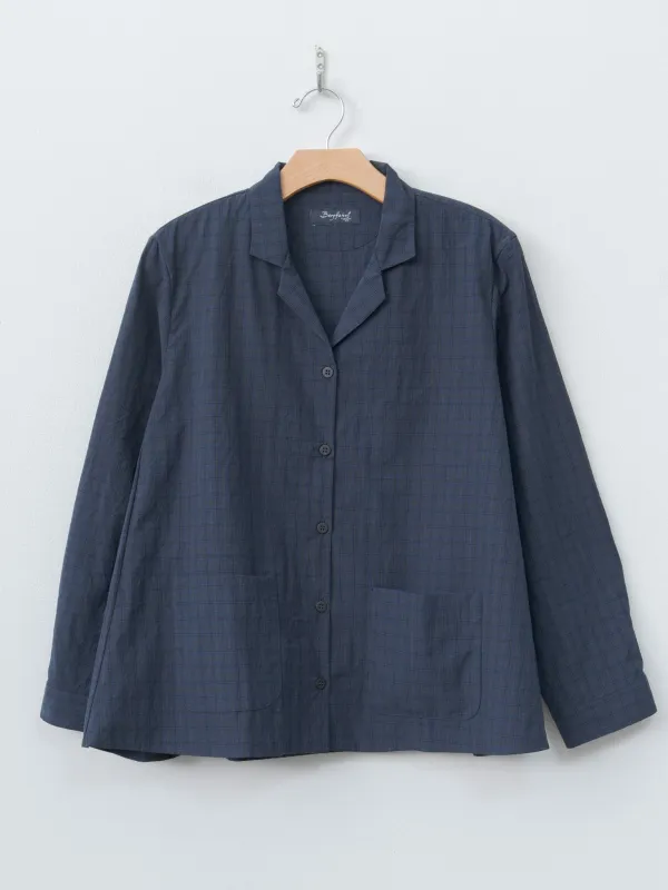 Jenny Shirt - Navy Check sold by Namu Shop