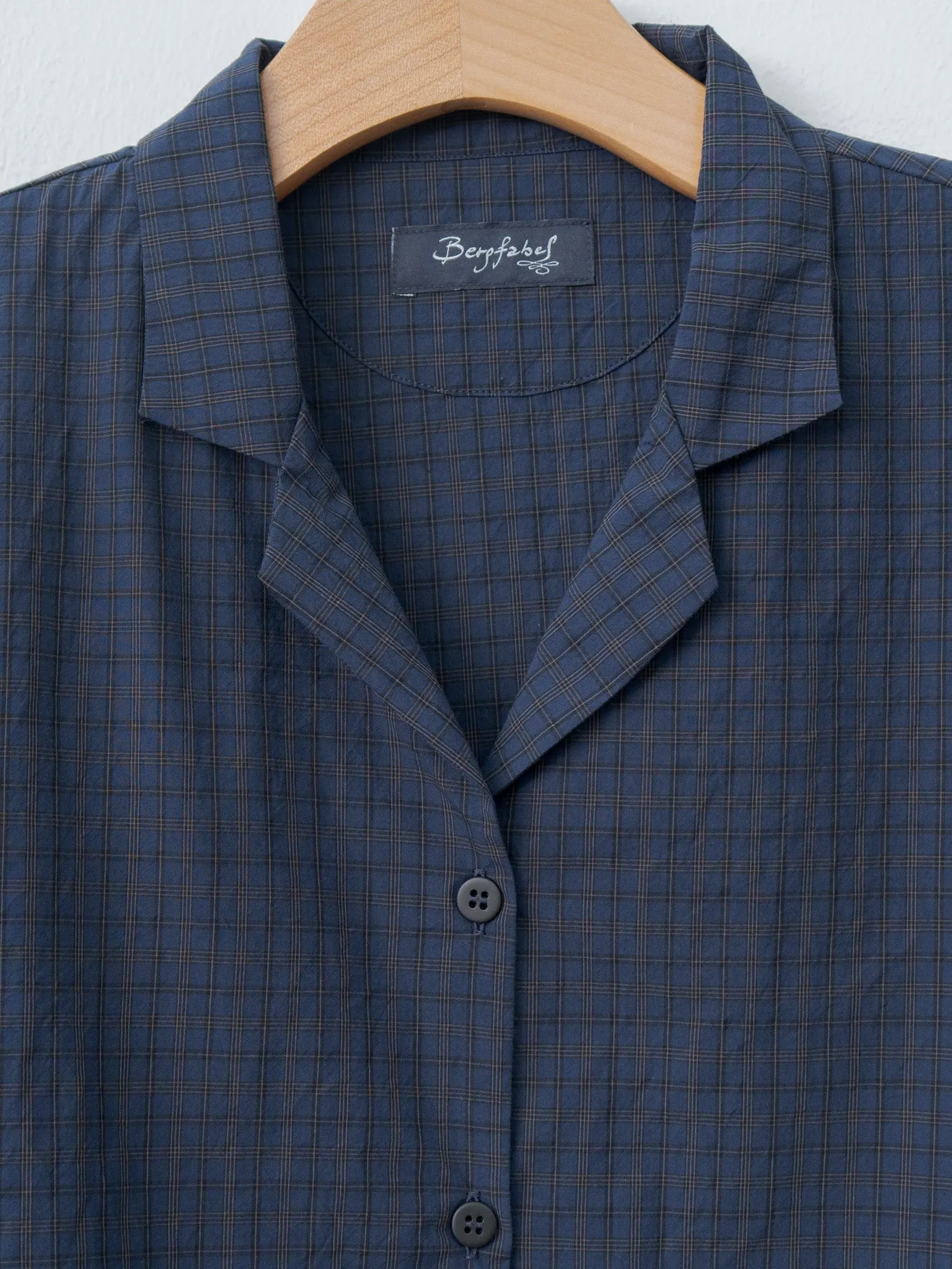 Jenny Shirt - Navy Check sold by Namu Shop product image thumbnail 3