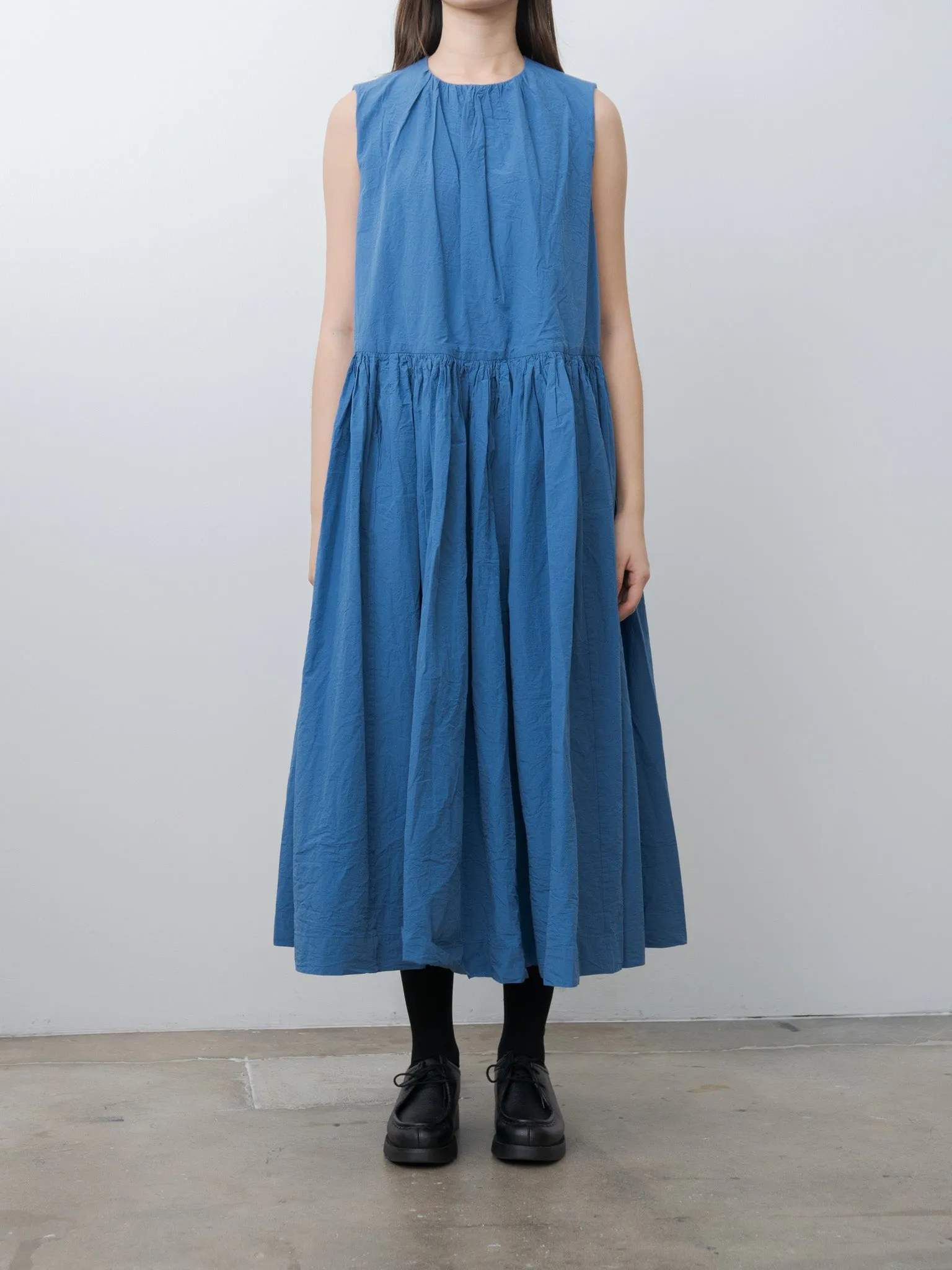 Pomme Ruche Dress CHALK POPLIN - Medium Blue sold by Namu Shop product image thumbnail 3