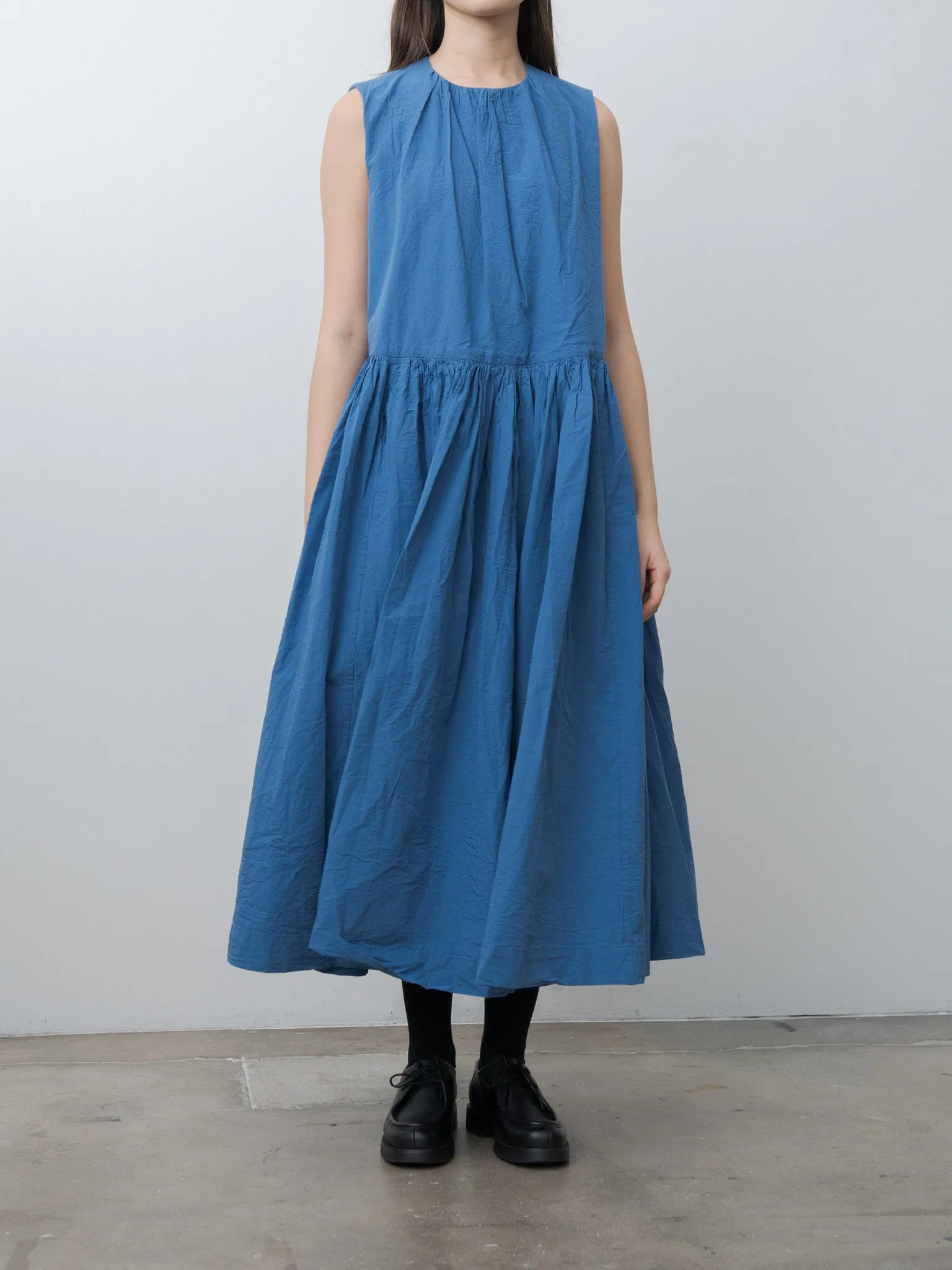 Pomme Ruche Dress CHALK POPLIN - Medium Blue sold by Namu Shop product image thumbnail 4