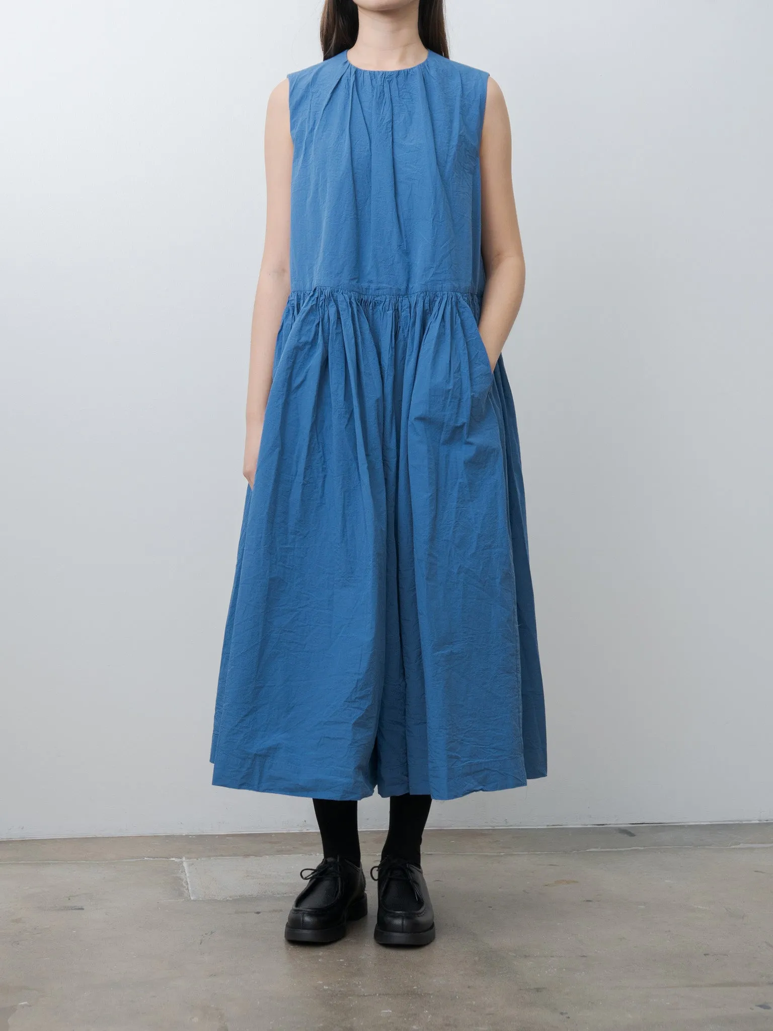 Pomme Ruche Dress CHALK POPLIN - Medium Blue sold by Namu Shop product image thumbnail 2
