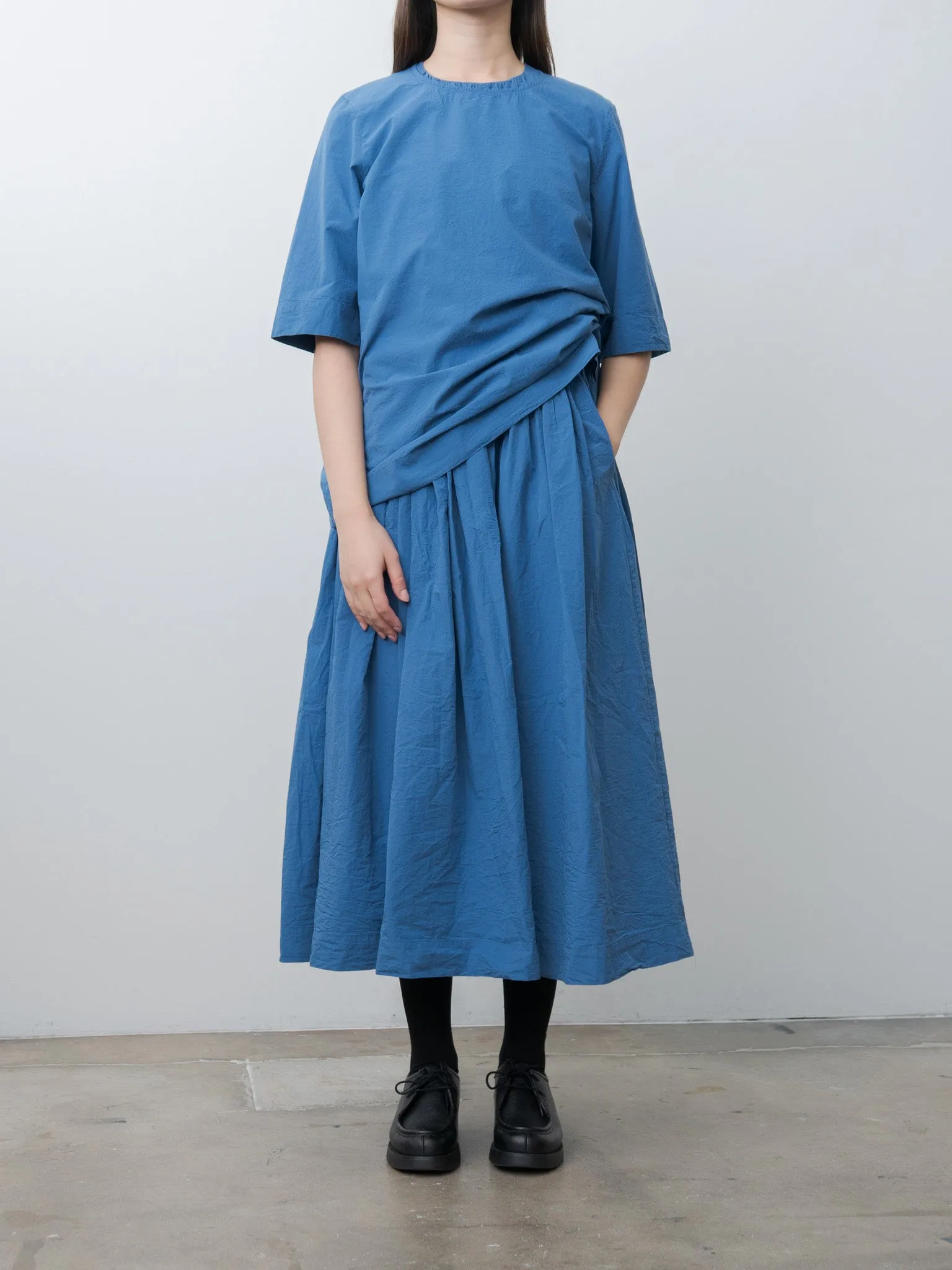 Simple Top CHALK POPLIN - Medium Blue sold by Namu Shop product image thumbnail 3