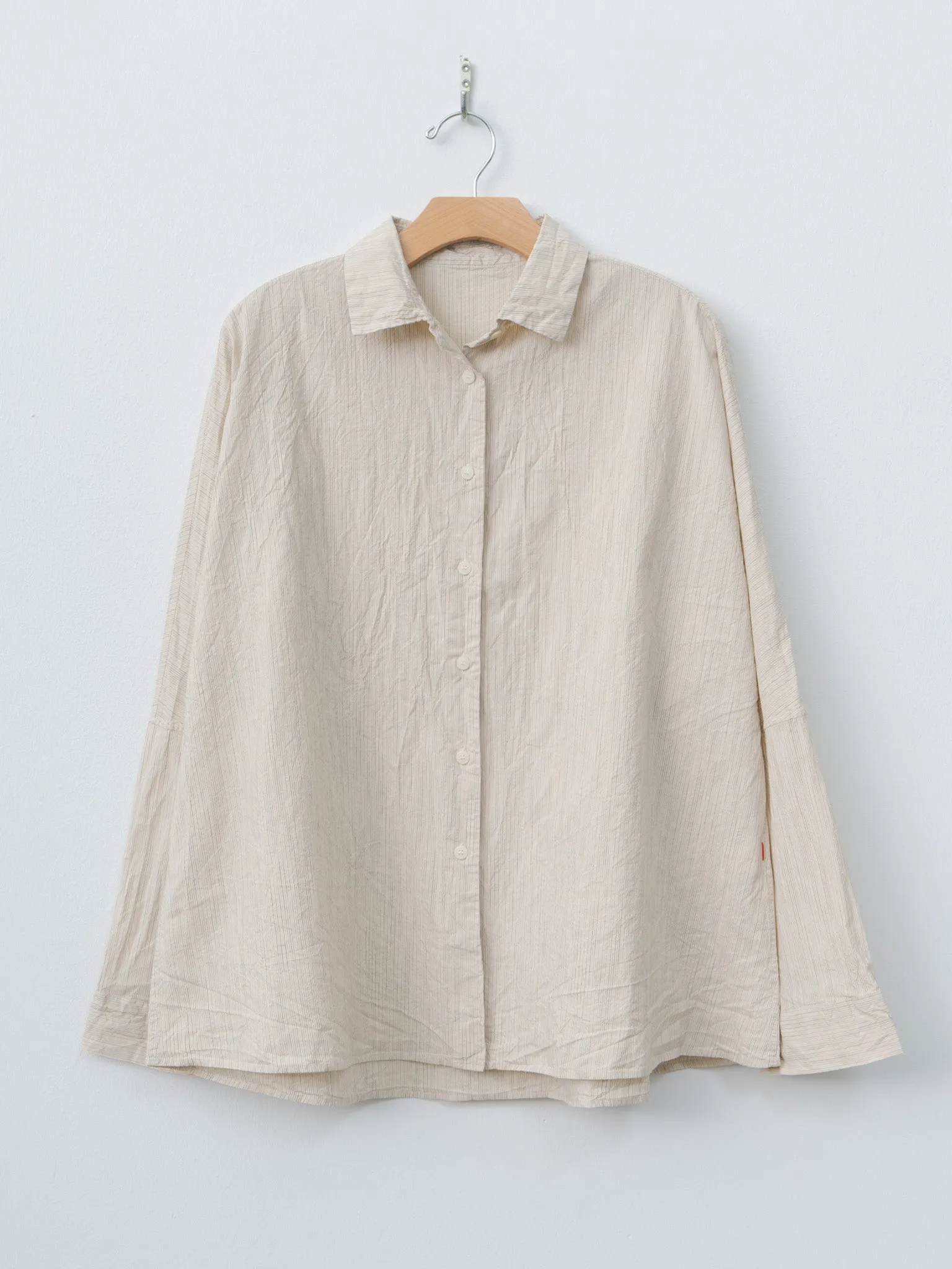 Waga LS Shirt WIND STRIPE - Nat Stripe sold by Namu Shop