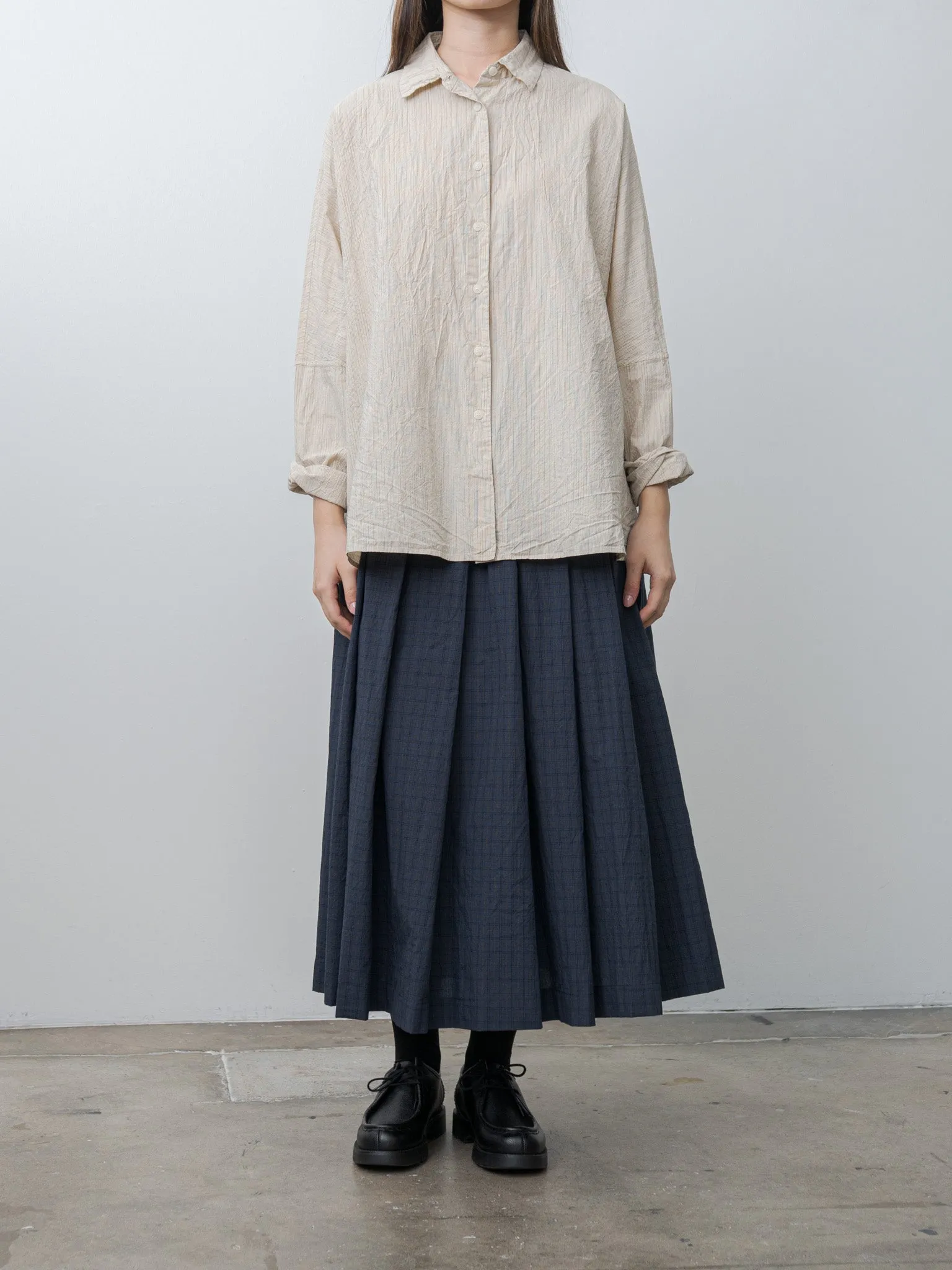 Waga LS Shirt WIND STRIPE - Nat Stripe sold by Namu Shop product image thumbnail 2