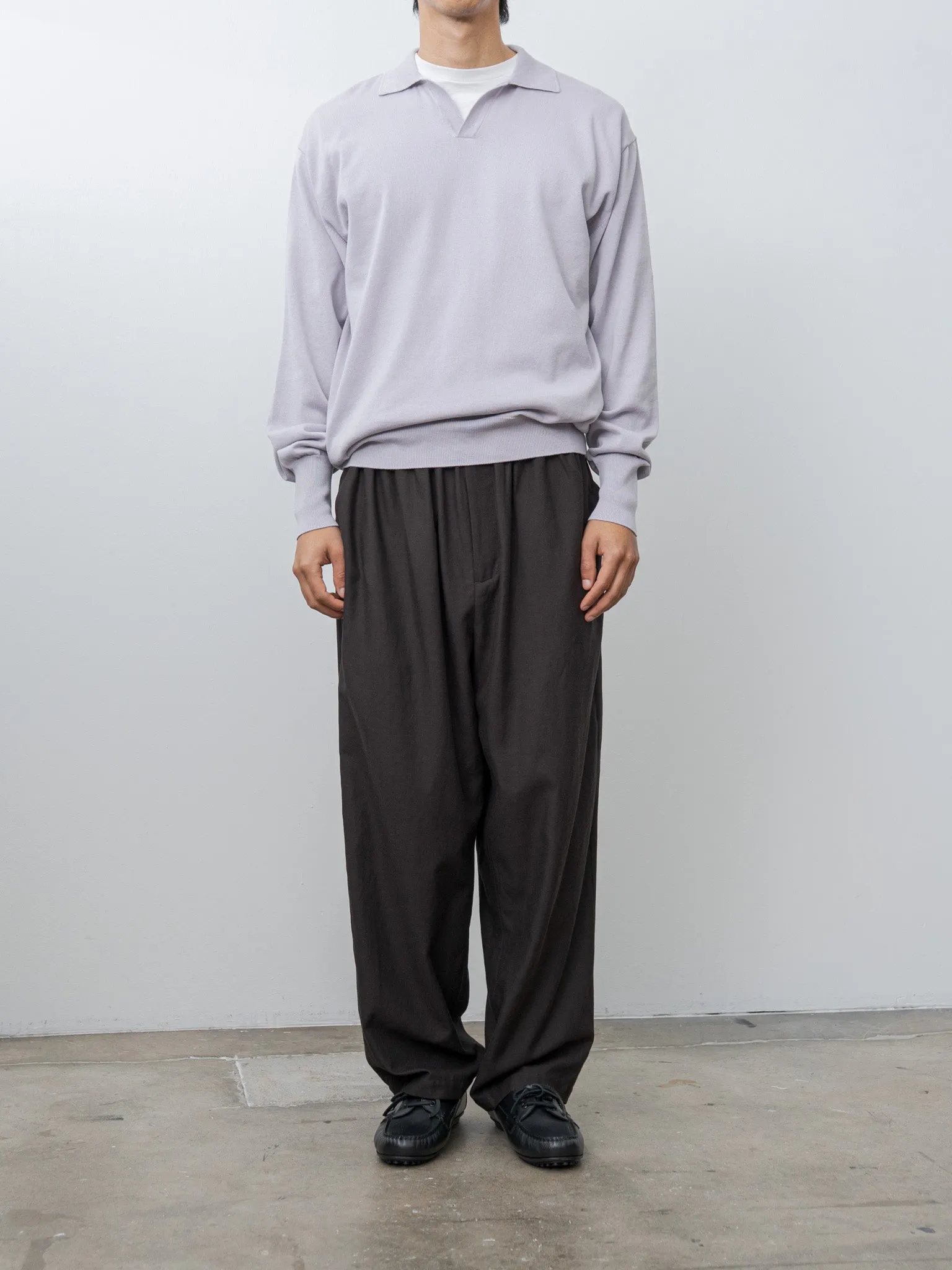 Cotton Knit Skipper Shirt - Lilac sold by Namu Shop product image thumbnail 2
