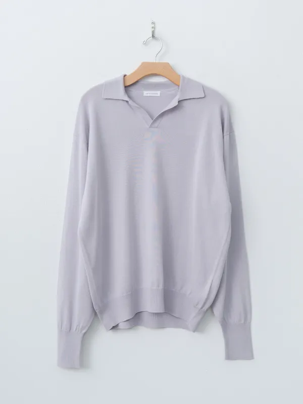 Cotton Knit Skipper Shirt - Lilac made by Kaptain Sunshine
