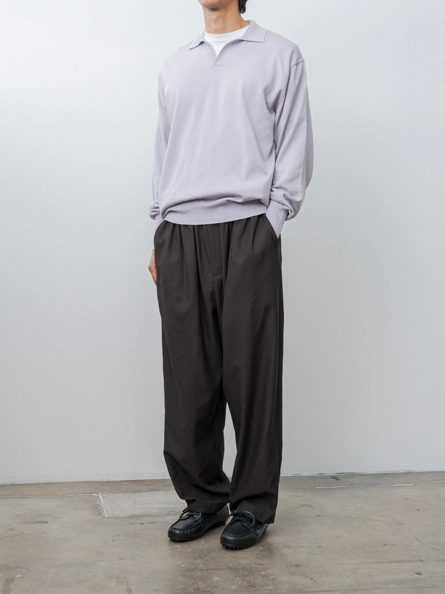 Cotton Knit Skipper Shirt - Lilac sold by Namu Shop product image thumbnail 3