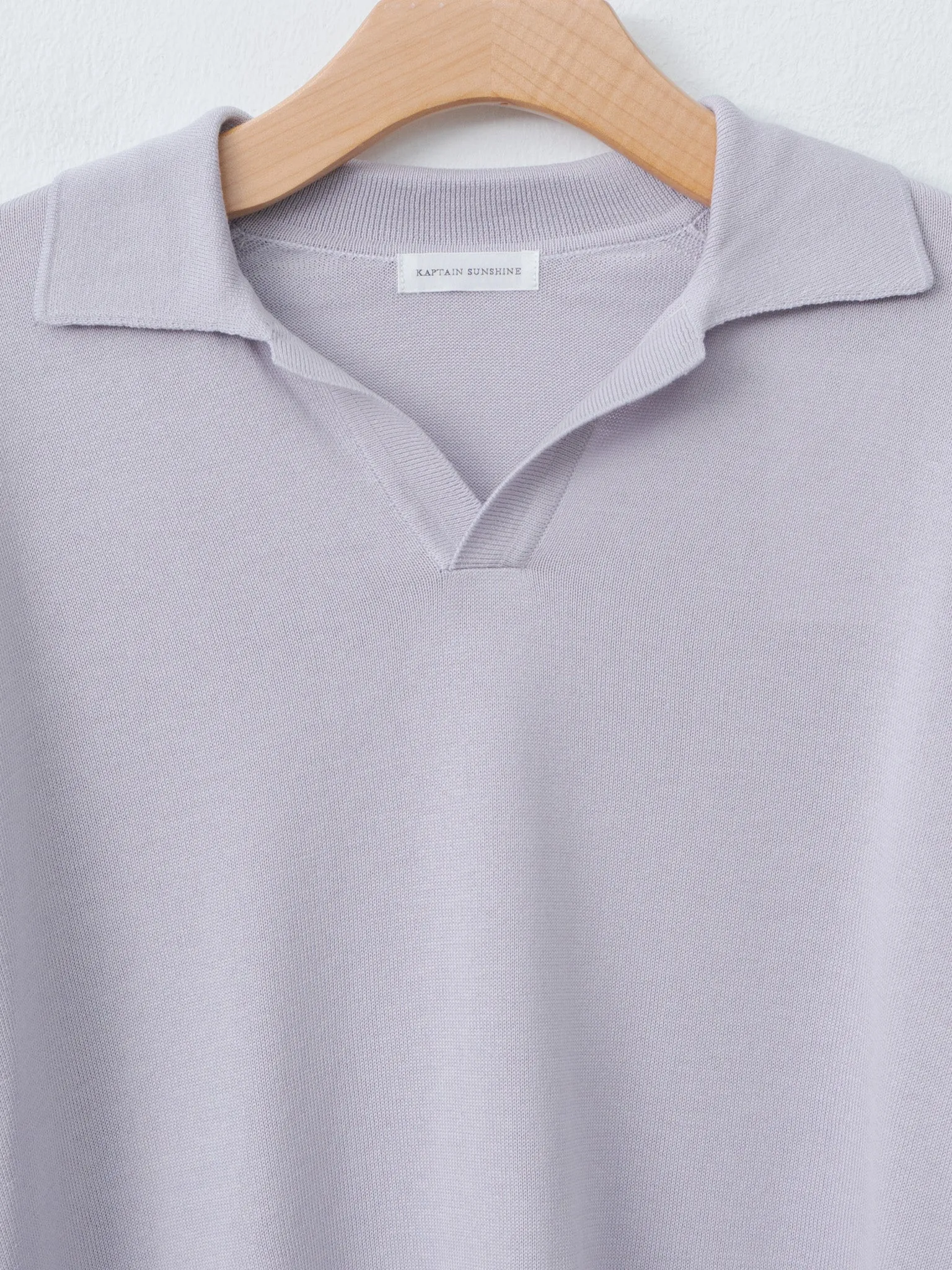 Cotton Knit Skipper Shirt - Lilac sold by Namu Shop product image thumbnail 5