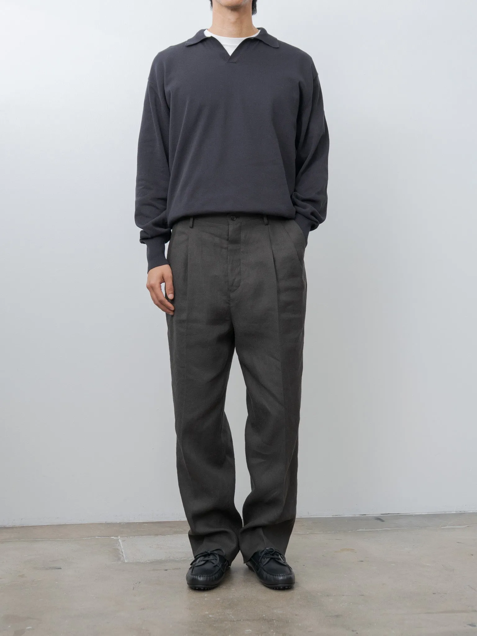 Cotton Knit Skipper Shirt - Dark Navy sold by Namu Shop product image thumbnail 2