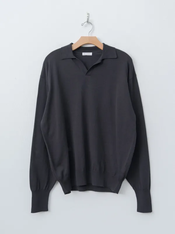 Cotton Knit Skipper Shirt - Dark Navy made by Kaptain Sunshine