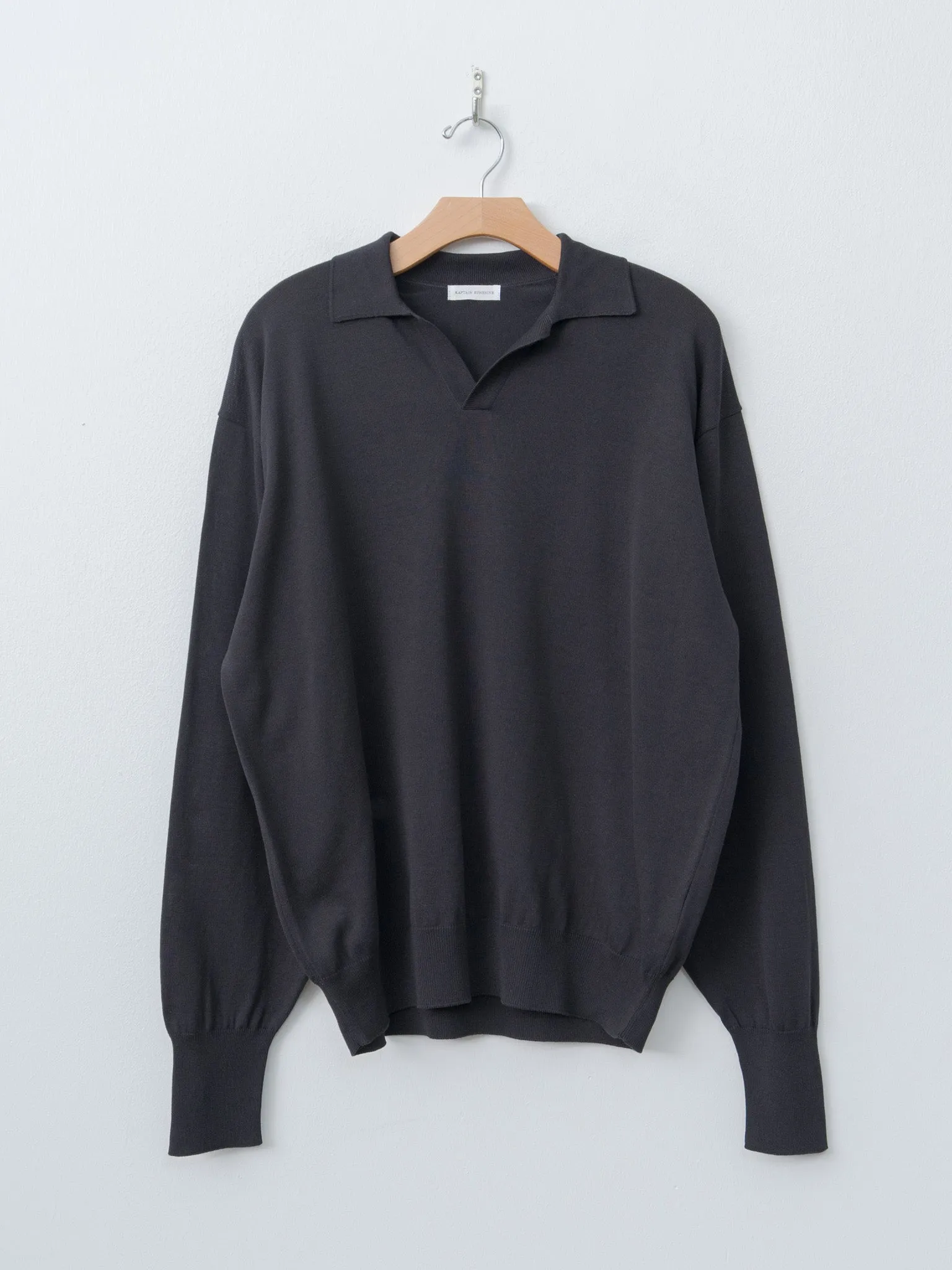 Cotton Knit Skipper Shirt - Dark Navy sold by Namu Shop
