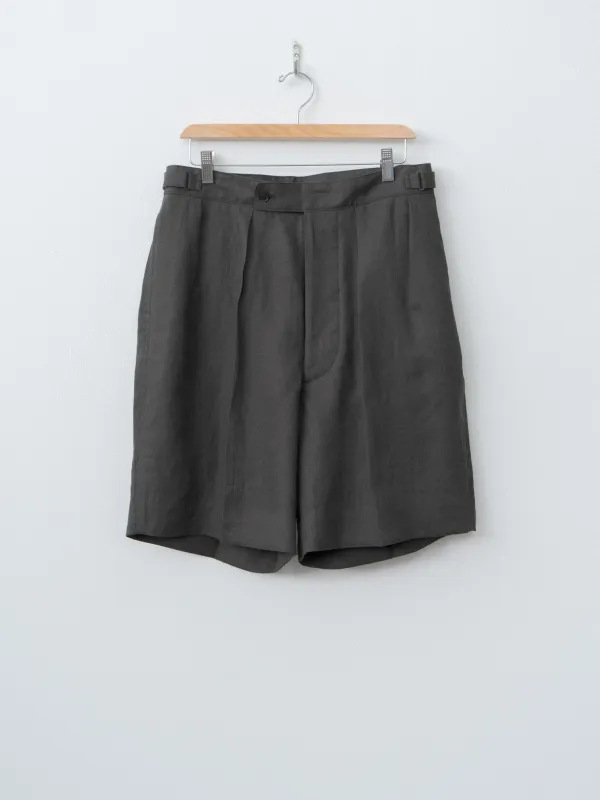 Linen Silk Mesh Gurkha Shorts - Ink Black made by Kaptain Sunshine