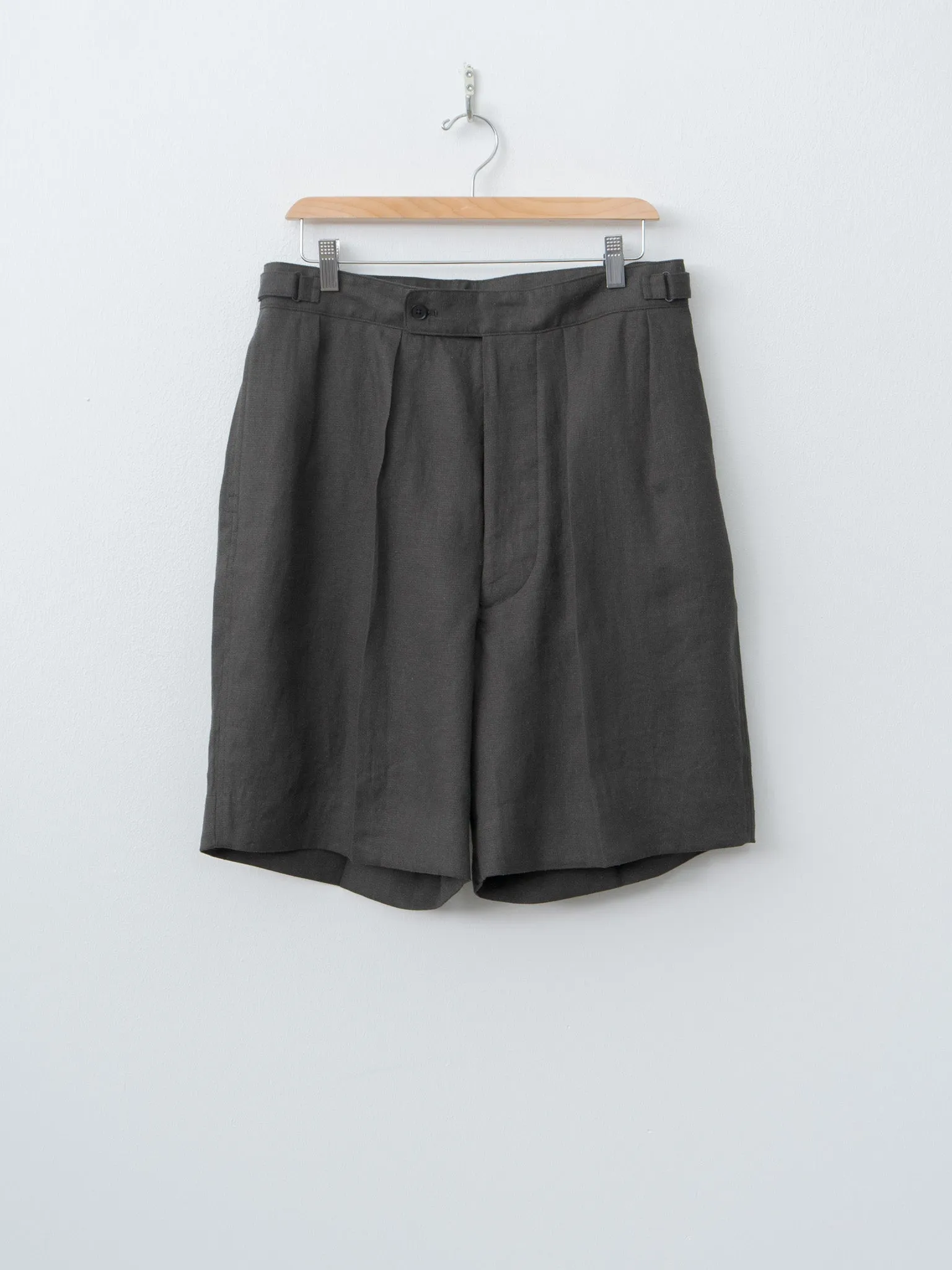 Linen Silk Mesh Gurkha Shorts - Ink Black sold by Namu Shop