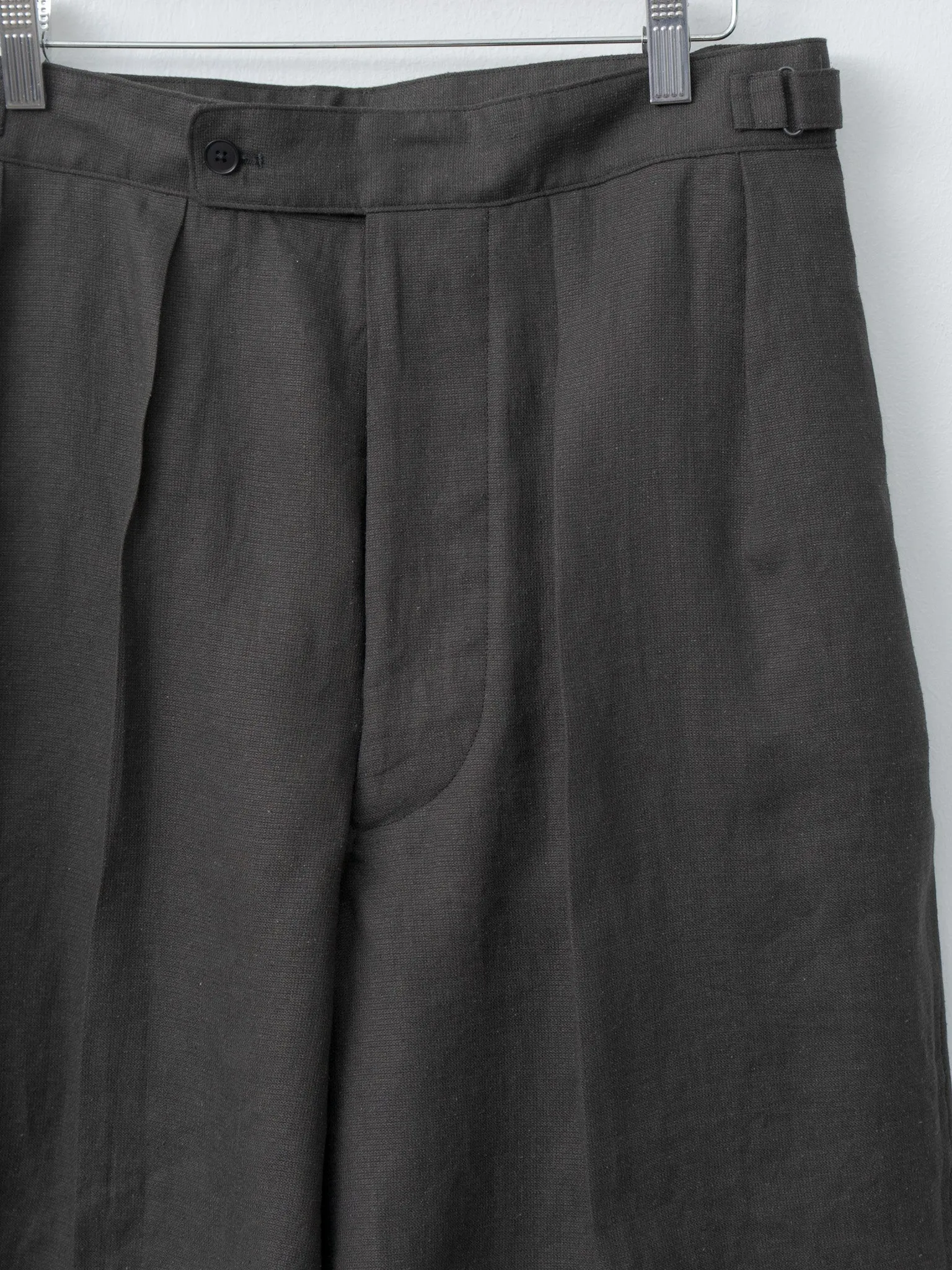 Linen Silk Mesh Gurkha Shorts - Ink Black sold by Namu Shop product image thumbnail 4