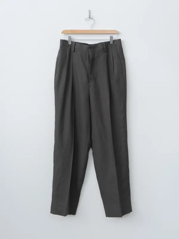 Linen Silk Mesh Shoecut Slacks - Ink Black made by Kaptain Sunshine