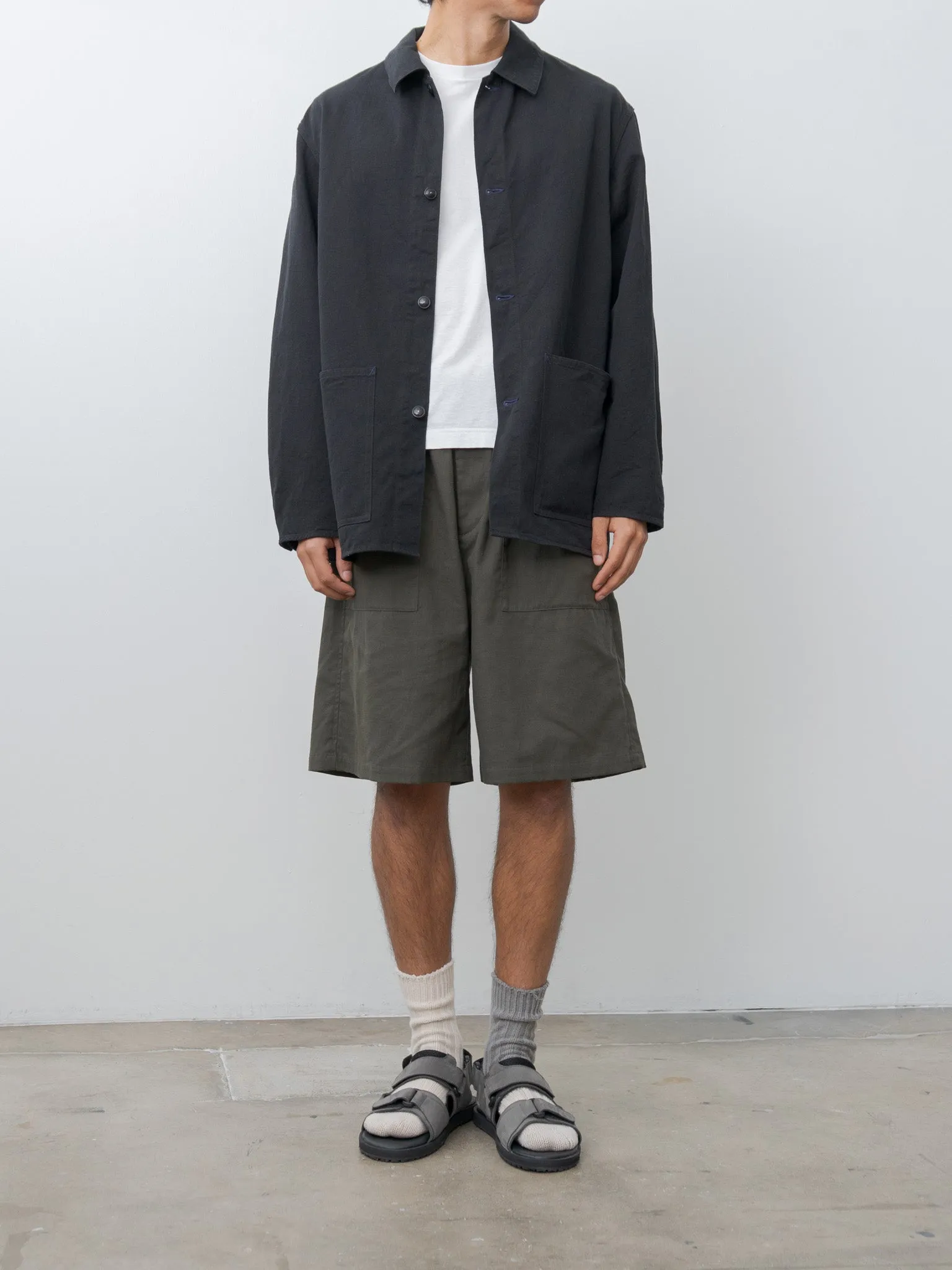 Cotton Drill Coverall Jacket - Black sold by Namu Shop product image thumbnail 3