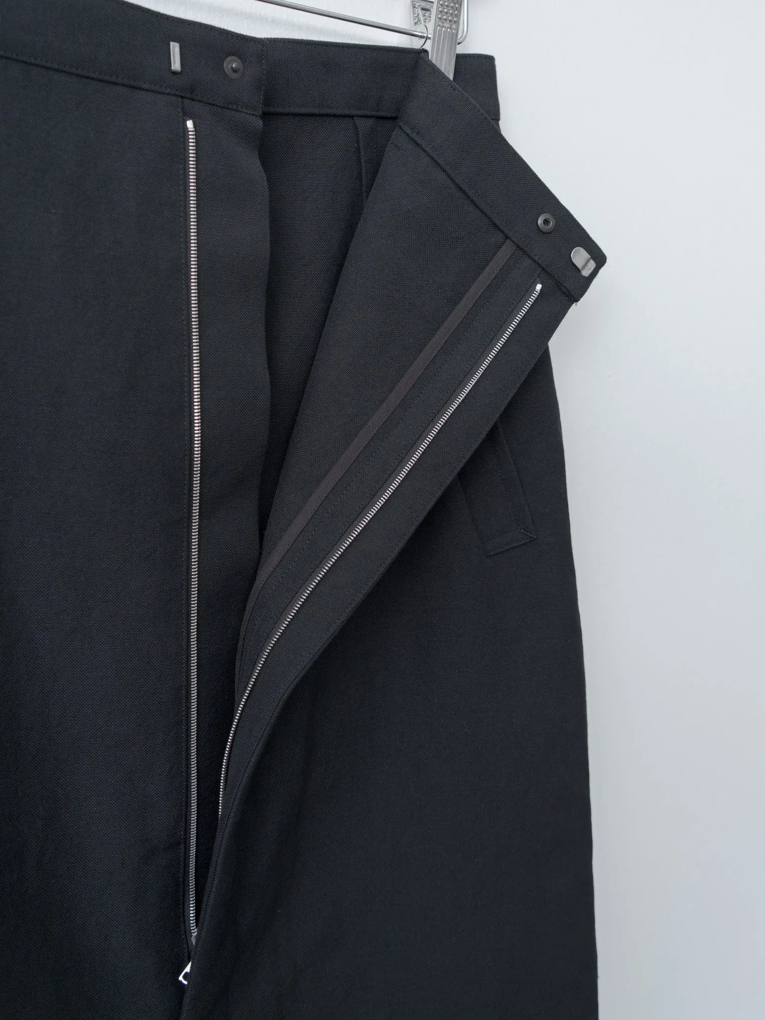 Wool Cotton Linen Ox Skirt - Black sold by Namu Shop product image thumbnail 3