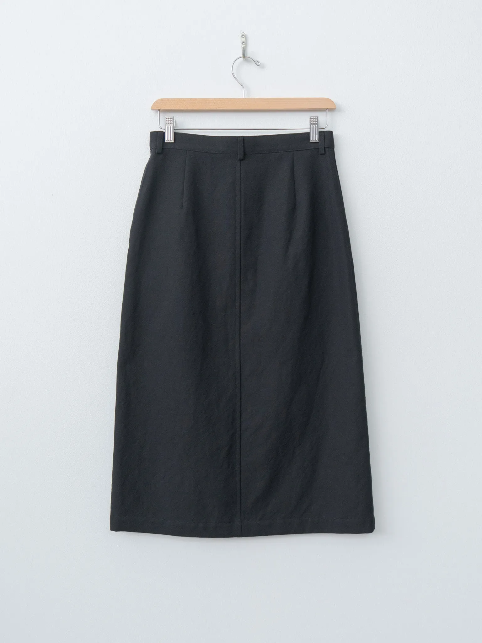 Wool Cotton Linen Ox Skirt - Black sold by Namu Shop product image thumbnail 4