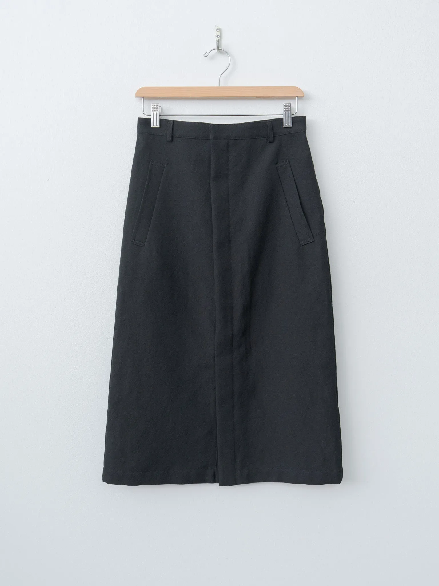 Wool Cotton Linen Ox Skirt - Black sold by Namu Shop