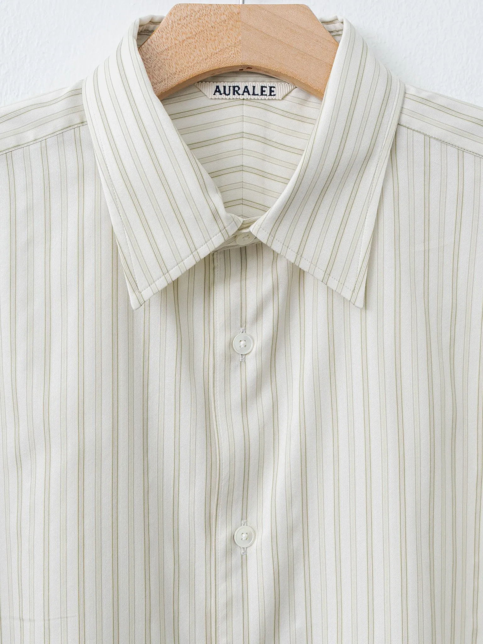 Cotton Silk Stripe Shirt - Ivory Stripe sold by Namu Shop product image thumbnail 5