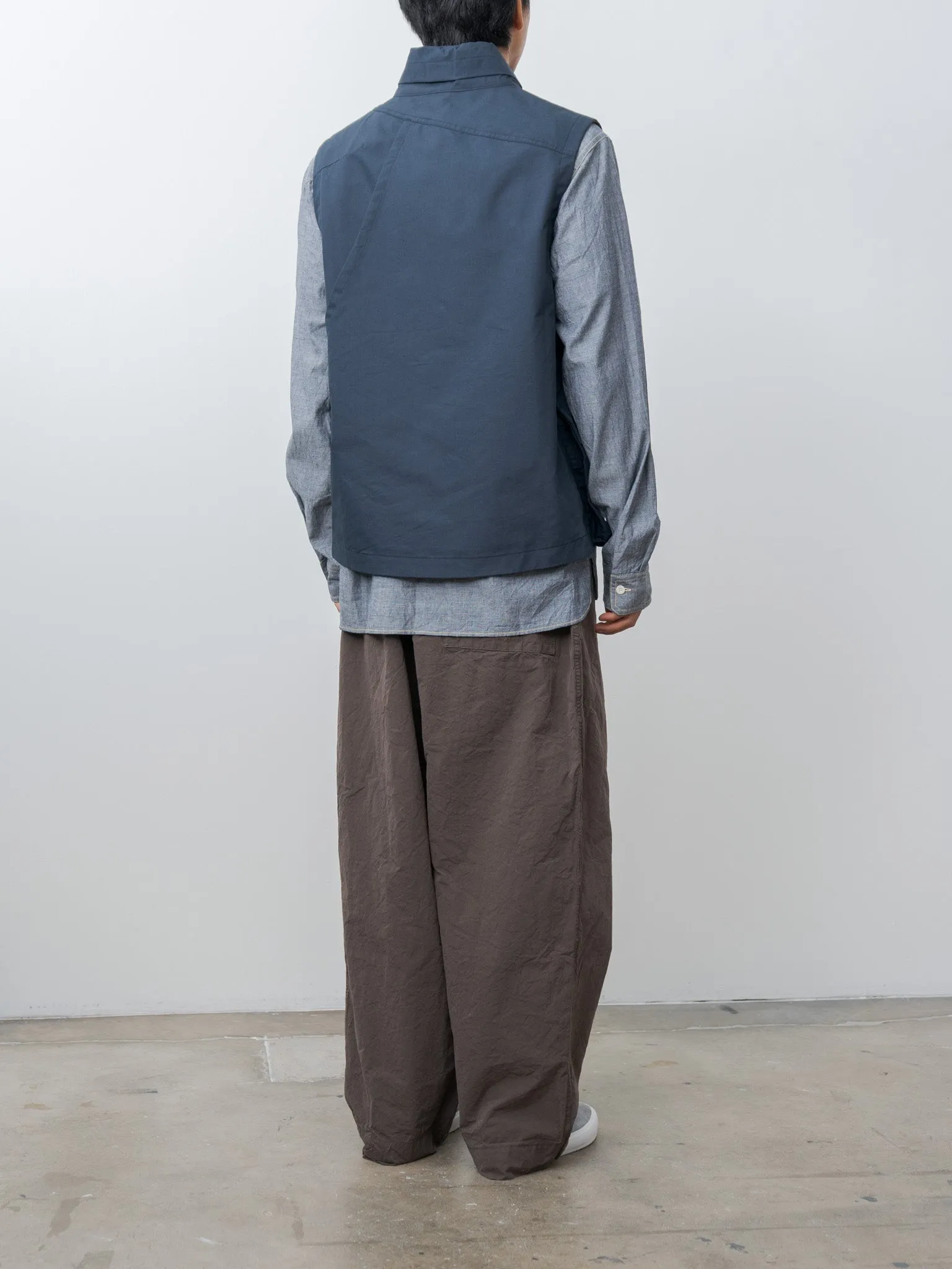 Cotton Poly Hollow Yarn Light Gabardine Messenger Vest - Navy sold by Namu Shop product image thumbnail 5