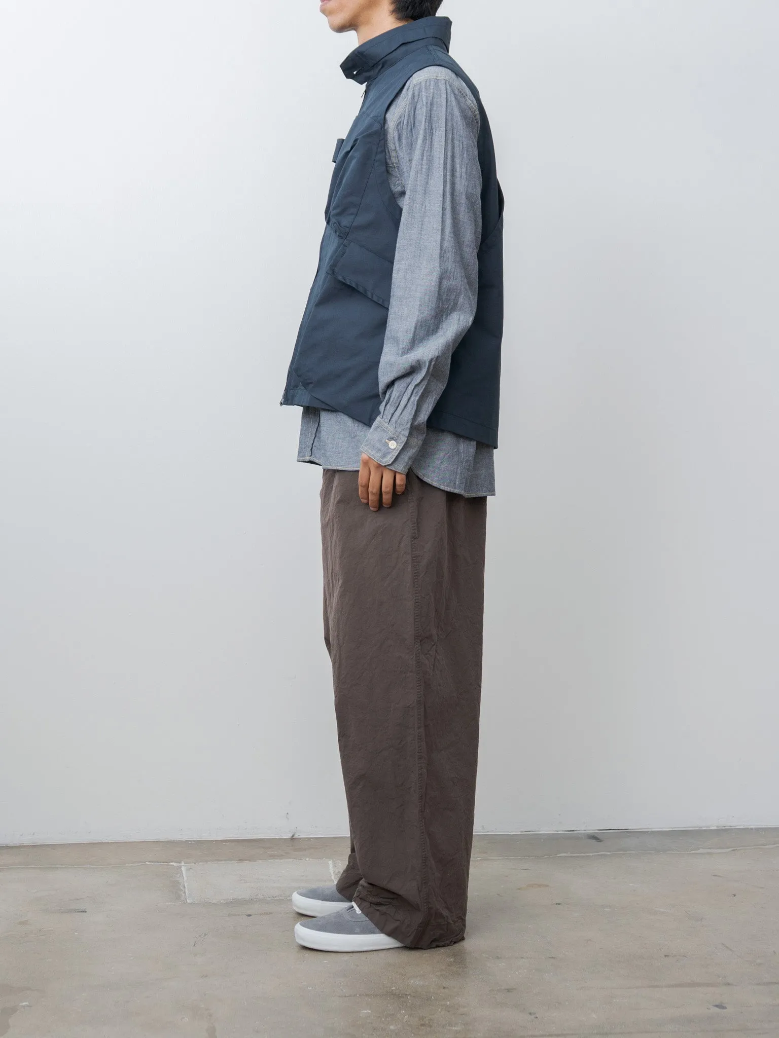 Cotton Poly Hollow Yarn Light Gabardine Messenger Vest - Navy sold by Namu Shop product image thumbnail 4