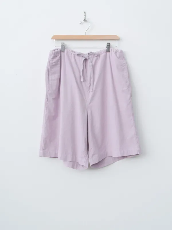 Garment Dye Summer Cotton Corduroy Drawstring Wide Shorts - Lavender sold by Namu Shop