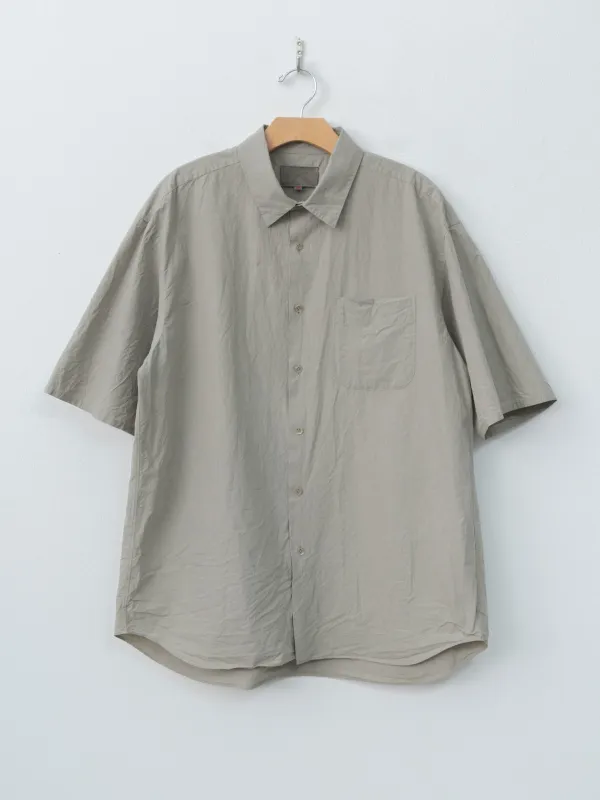 Natural Garment Dyed Regular Collar S/S Shirt - Mugwort sold by Namu Shop