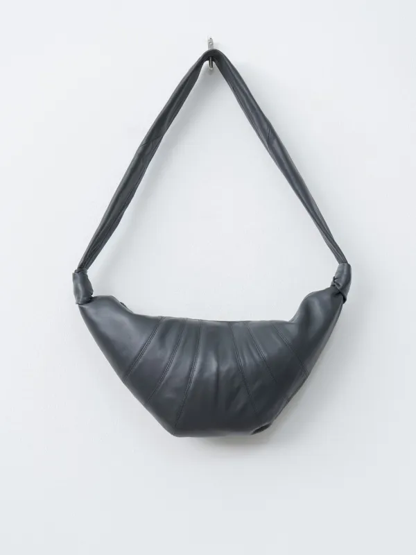 Medium Croissant Bag - Granite Blue (soft nappa leather) made by Lemaire