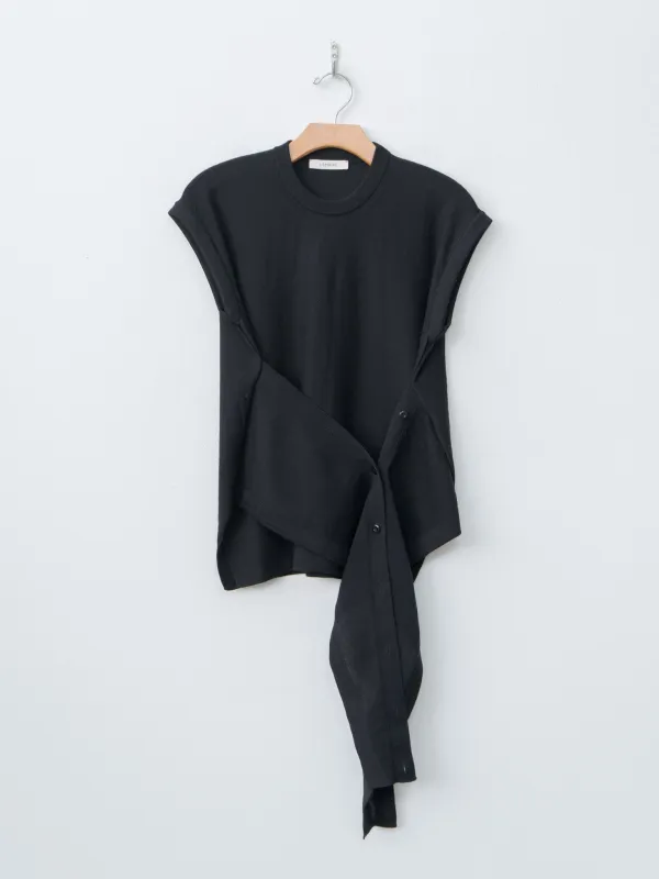 Sleeveless Buttoned Top - Black sold by Namu Shop