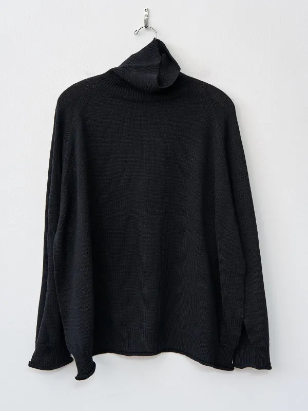 Whole Garment Turtleneck Pullover - Black made by Namu Shop