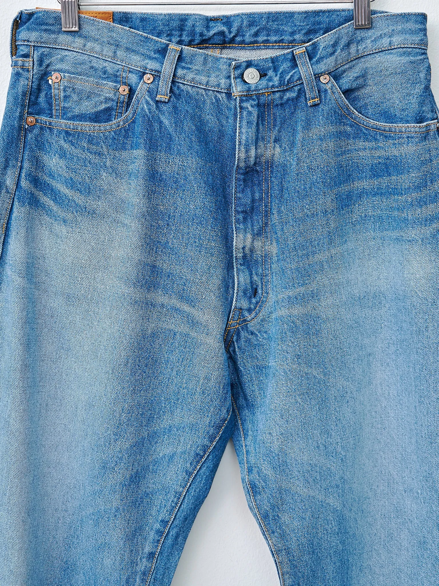 5P Zipper Front Denim Pants - Indigo Vintage Wash sold by Namu Shop product image thumbnail 5