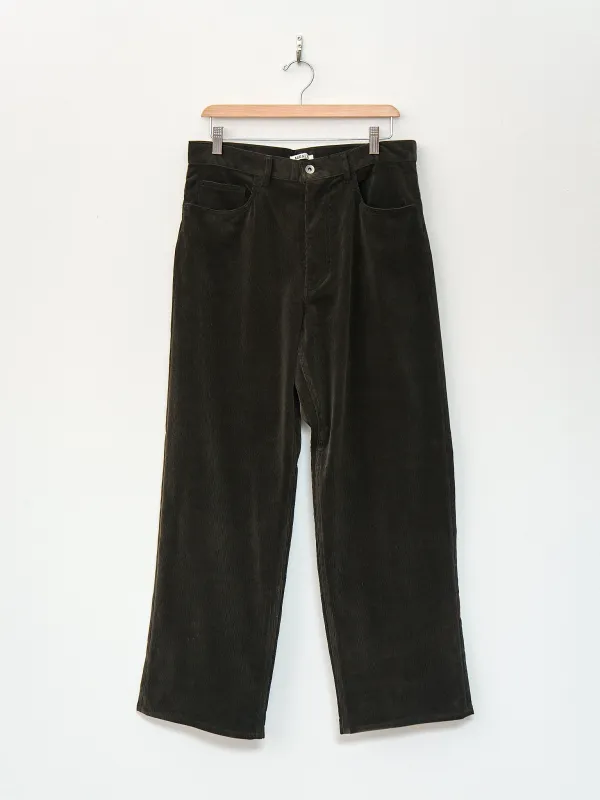 Finx Corduroy Pants - Dark Brown made by Auralee