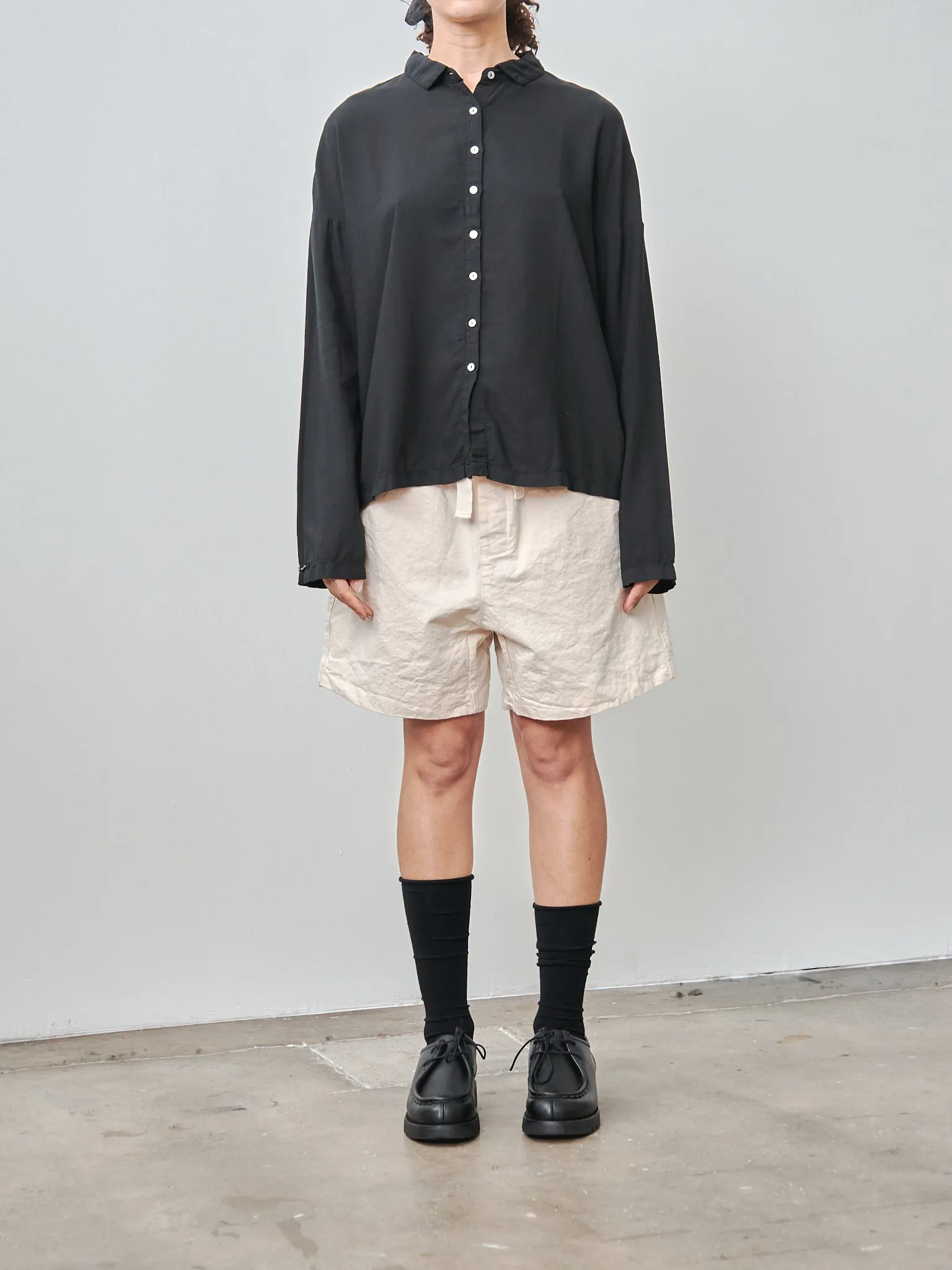 Short Collar Shirt TVC - Black sold by Namu Shop product image thumbnail 2